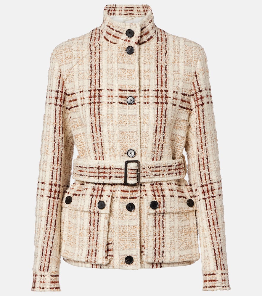 Loro Piana Xandra Cashmere Tweed Jacket In Multi