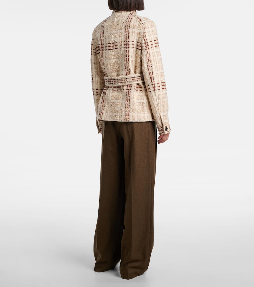 Loro Piana Xandra Cashmere Tweed Jacket In Multi