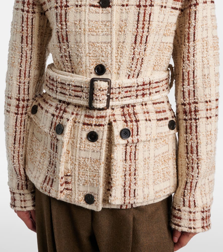 Loro Piana Xandra Cashmere Tweed Jacket In Multi