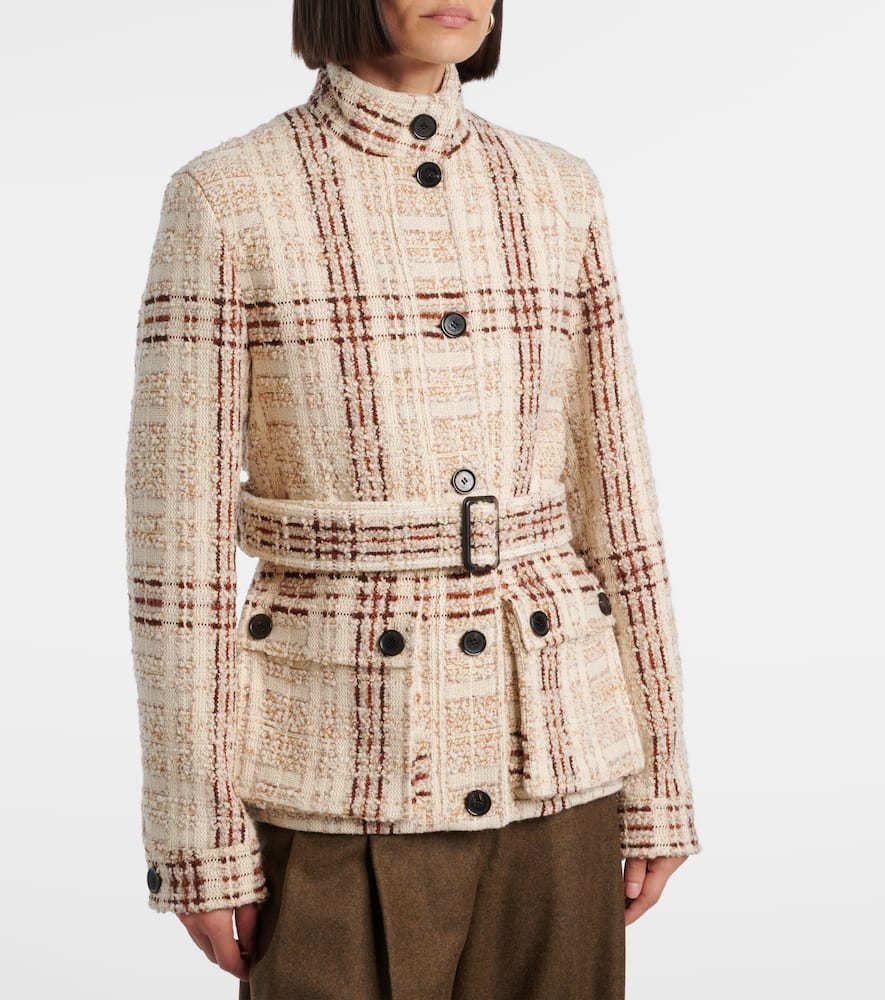 Loro Piana Xandra Cashmere Tweed Jacket In Multi