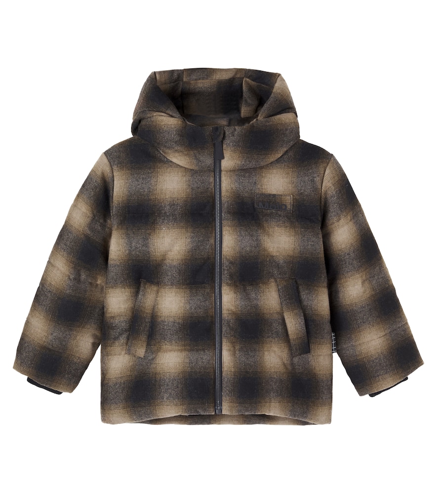 Molo Kids' Hilo Checked Puffer Jacket In Multi