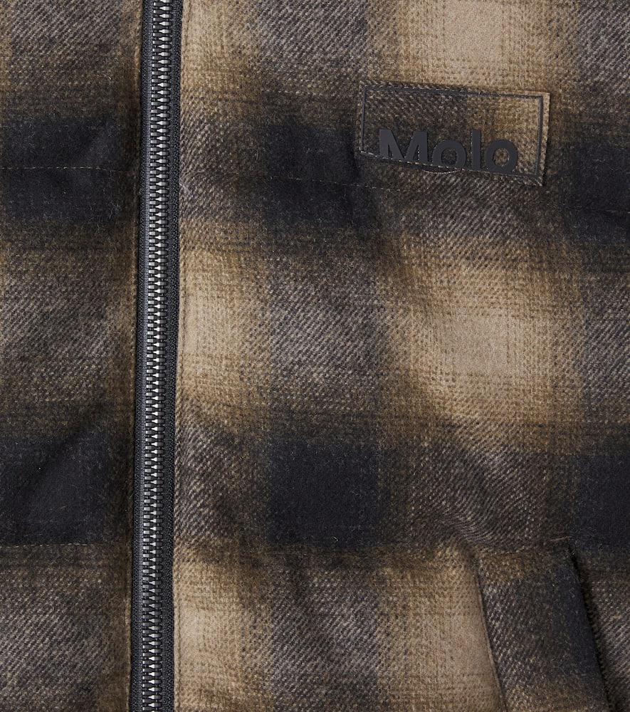 Molo Hilo Checked Puffer Jacket In Multi