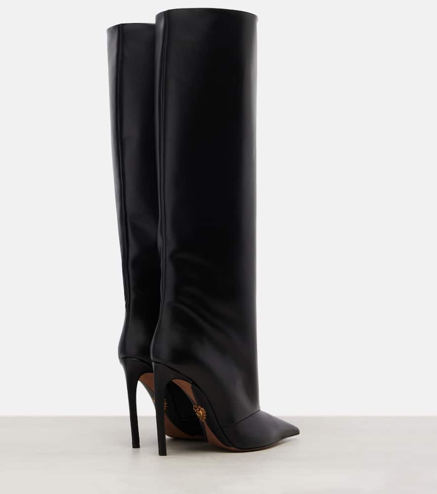 Dolce & Gabbana Leather Knee-high Boots In Black