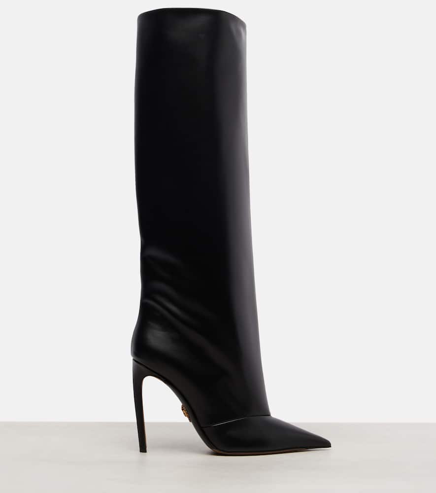 Dolce & Gabbana Leather Knee-high Boots In Black
