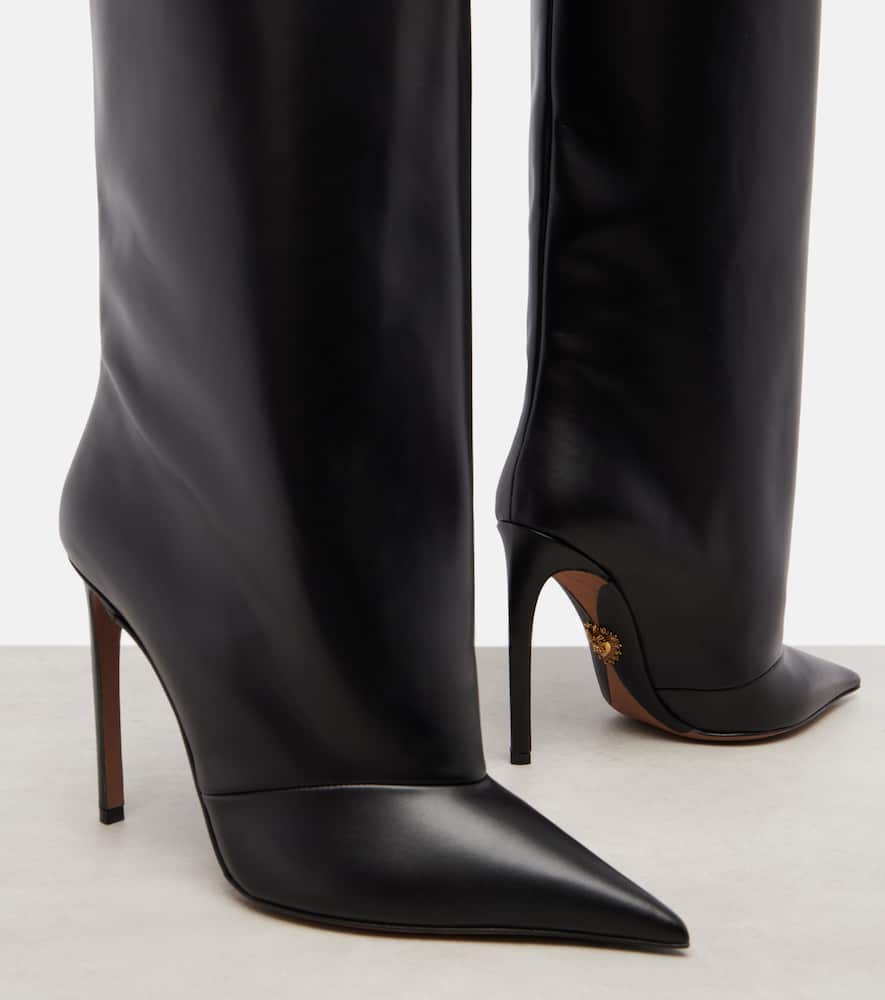 Dolce & Gabbana Leather Knee-high Boots In Black