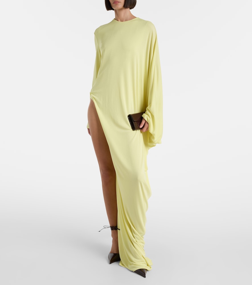 Asymmetric Crêpe Jersey Maxi Dress