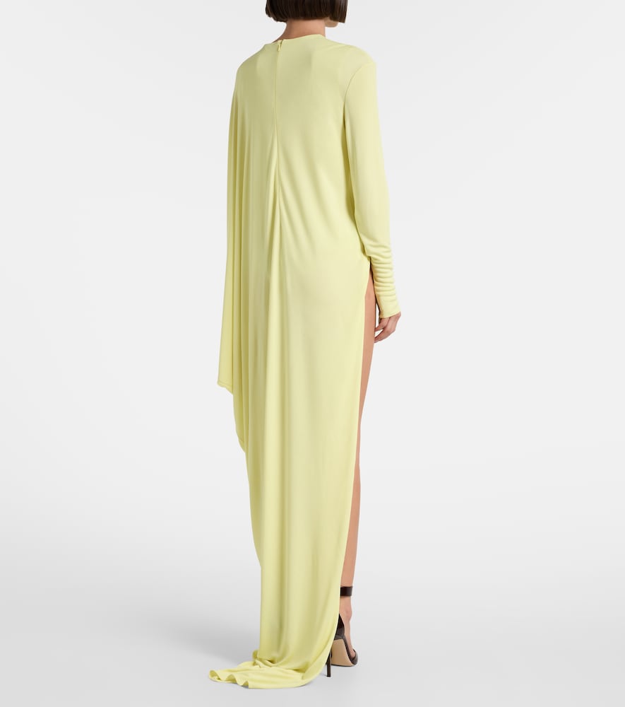 Asymmetric Crêpe Jersey Maxi Dress