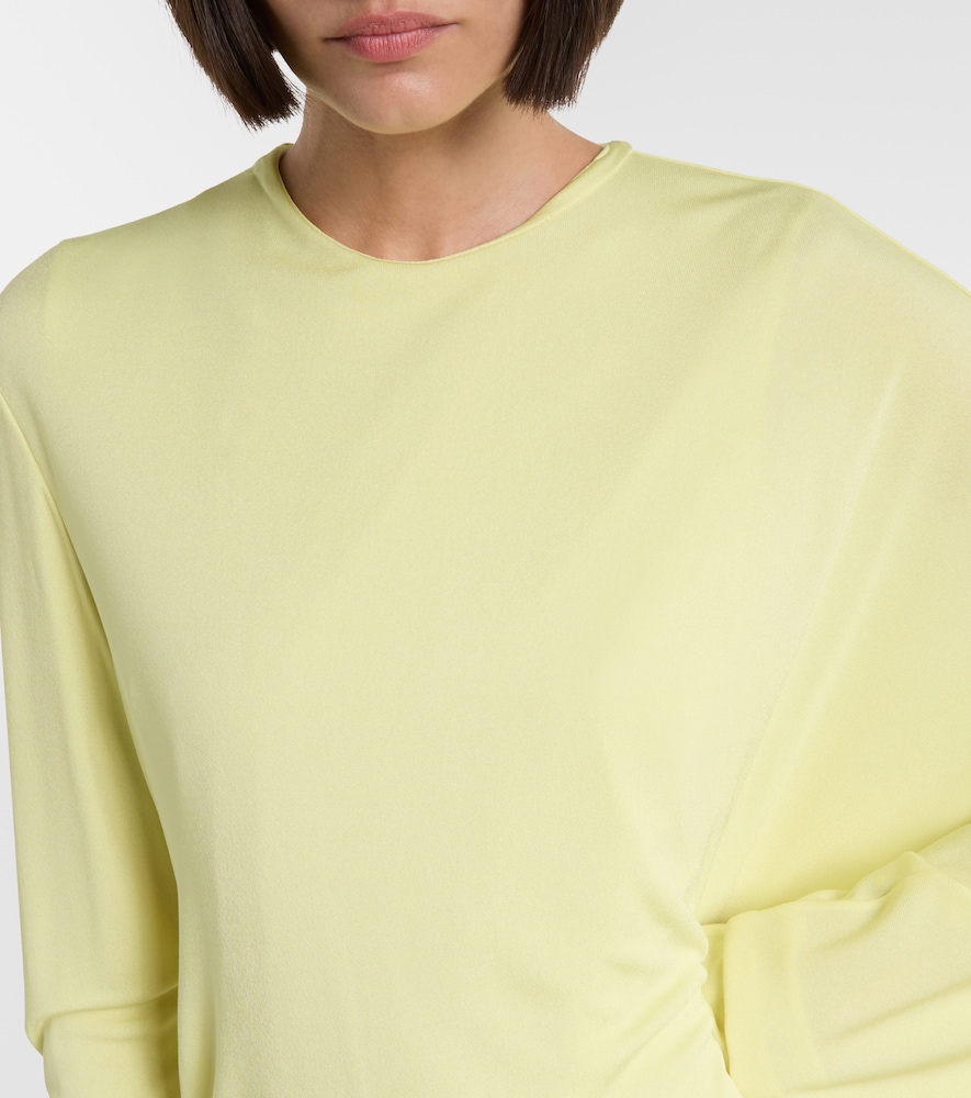 Asymmetric Crêpe Jersey Maxi Dress