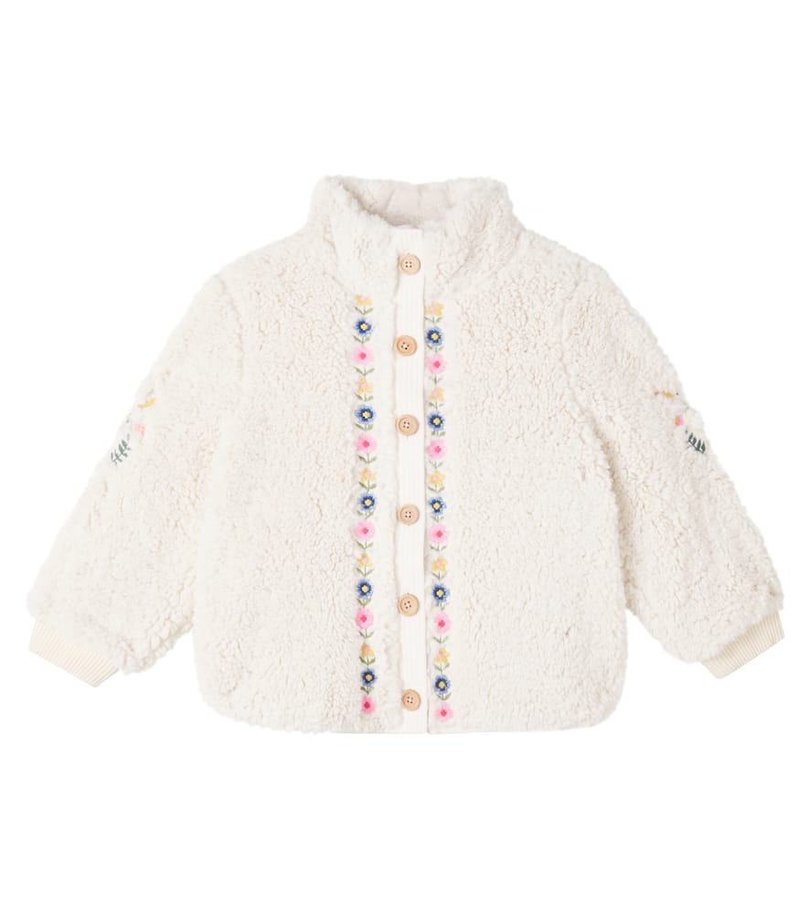 Louise Misha Rosinna Embroidered Fleece Jacket In Neutral
