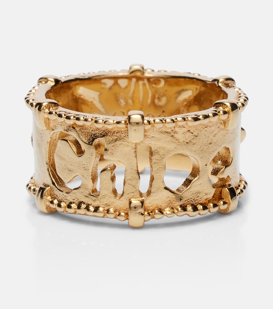 Chloé Logo Ring In Gold