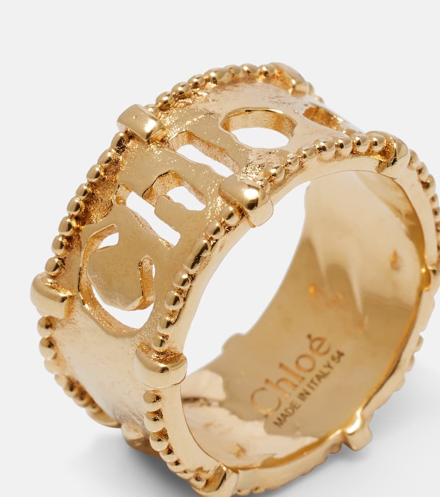 Chloé Logo Ring In Gold
