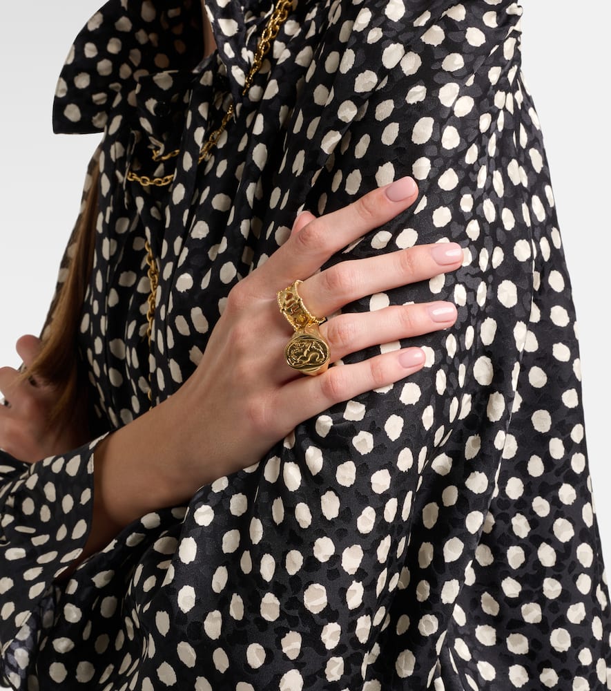 Chloé Logo Ring In Gold