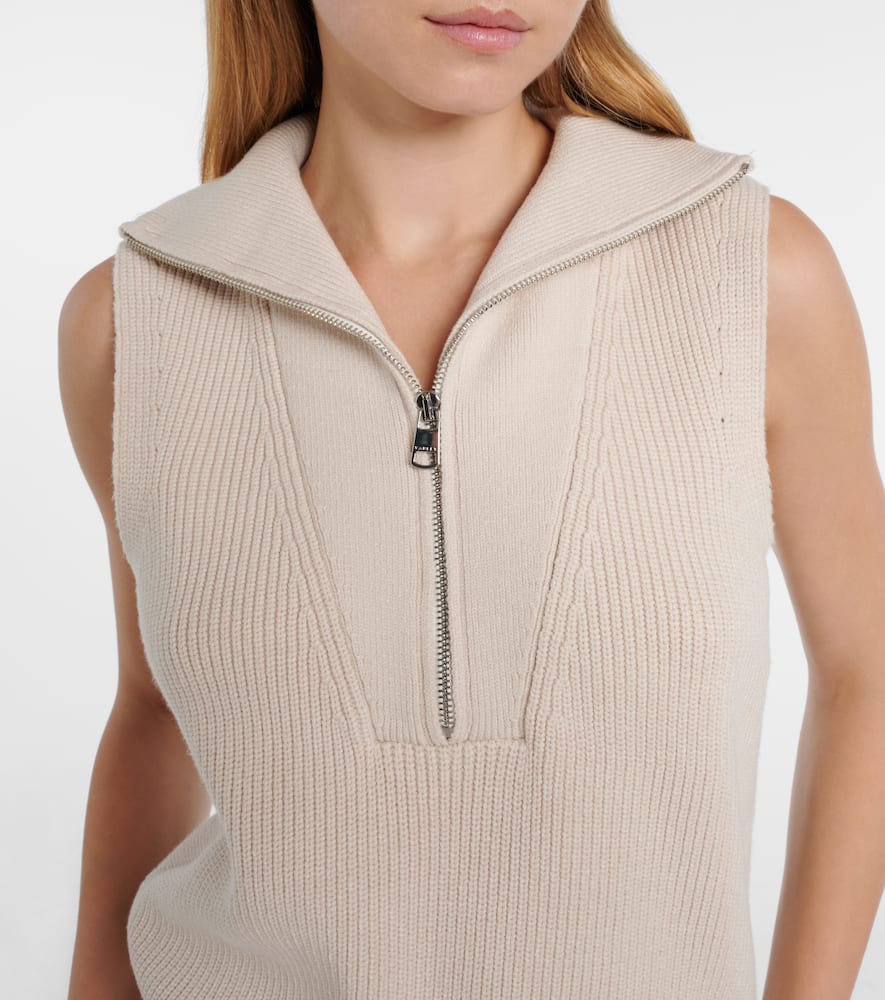 Varley Amina Half-zip Sweater Vest In Neutral