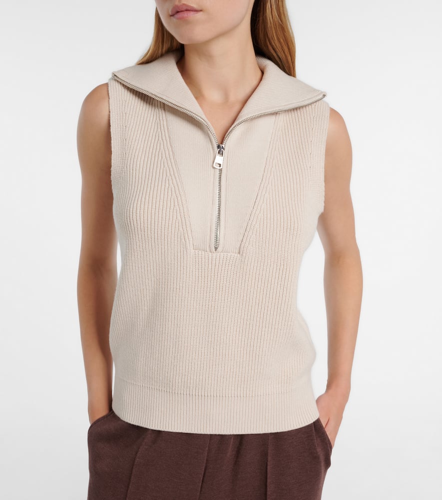 Varley Amina Half-zip Sweater Vest In Neutral
