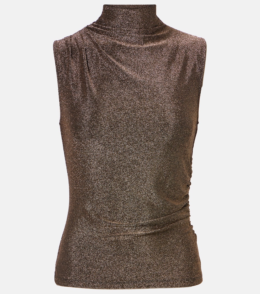 Veronica Beard Women's Gold Mylie Glitter Jersey Top UK Size 12 - Mytheresa