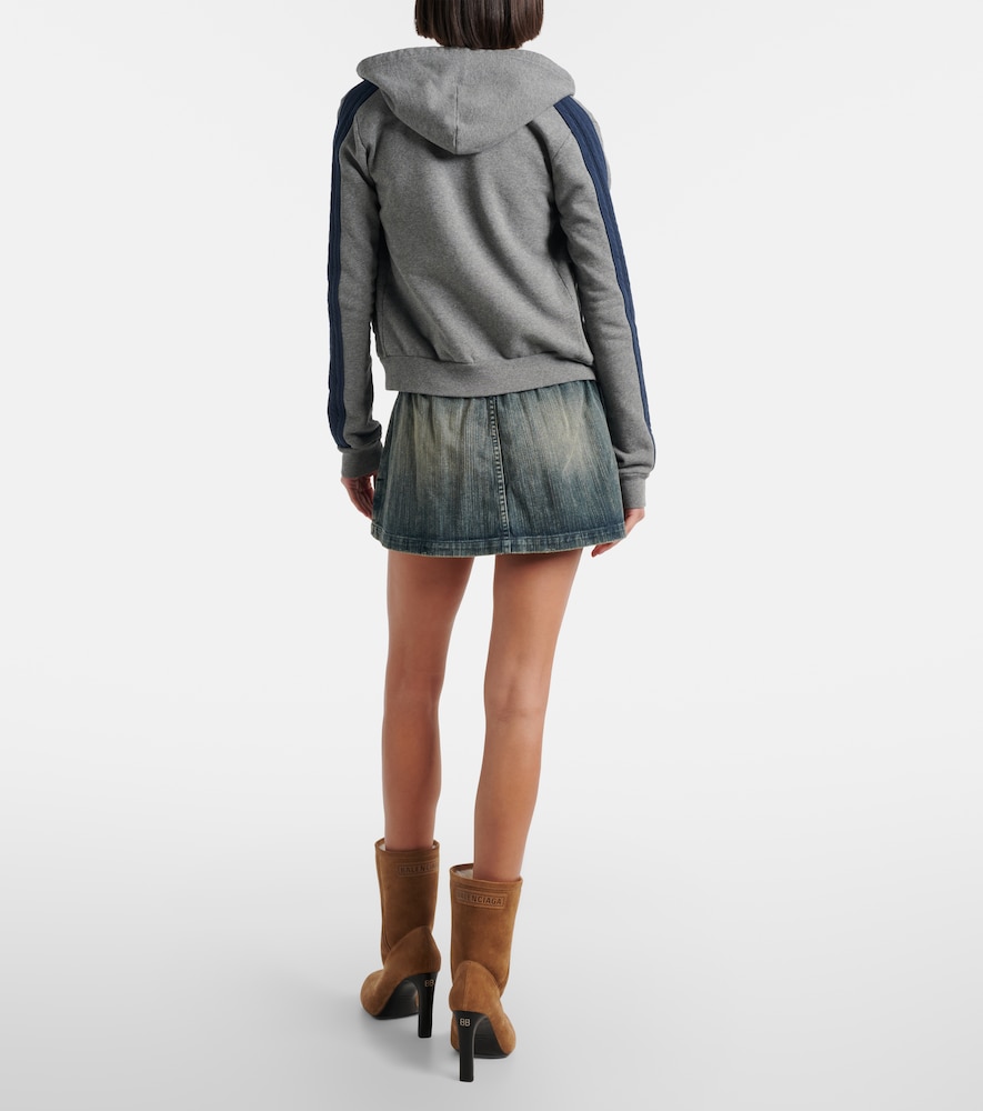  Balenciaga Balenciaga Distressed Denim Miniskirt 