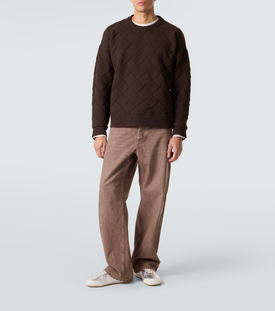 Intrecciato Wool-Blend Sweater