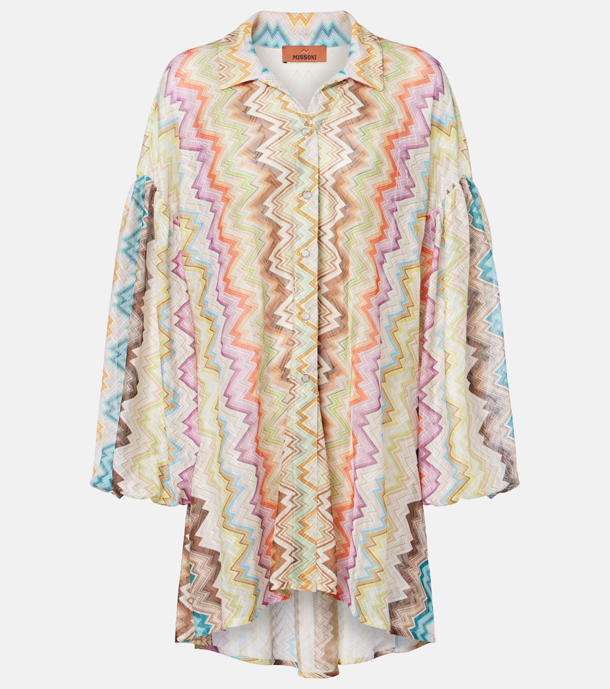 Camicia oversize a zig zag