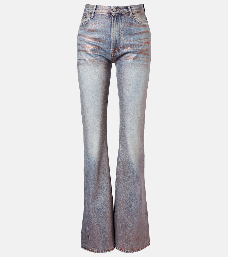 Acne Studios 2025F coated bootcut jeans