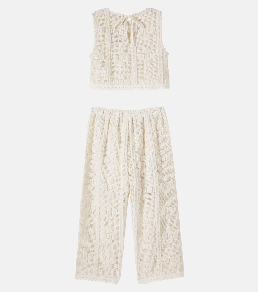  Bebe Organic Bebe Organic Set Inez Aus Top Und Hose Aus Häkelstrick 