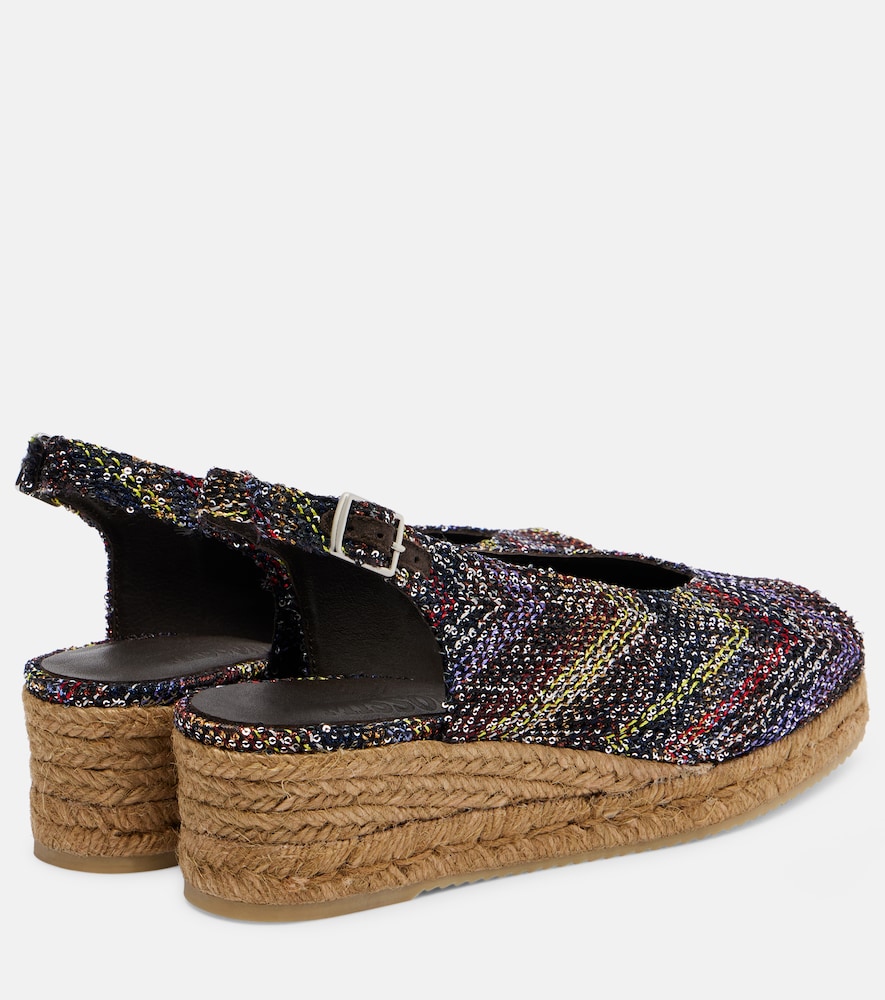  Missoni Missoni Joy 30 Sequined Espadrille Wedges 