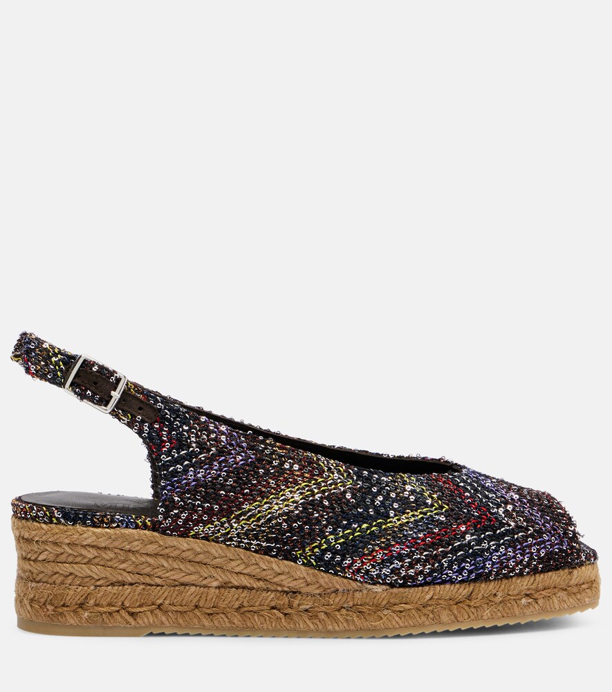  Missoni Missoni Joy 30 Sequined Espadrille Wedges 
