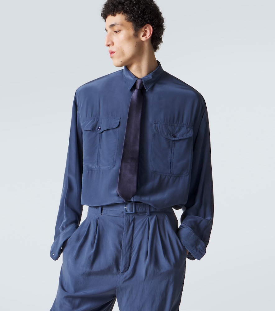  Saint Laurent Saint Laurent Silk Satin Tie 