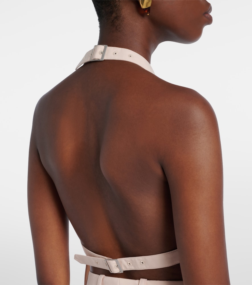 Halterneck Cotton-Blend Top