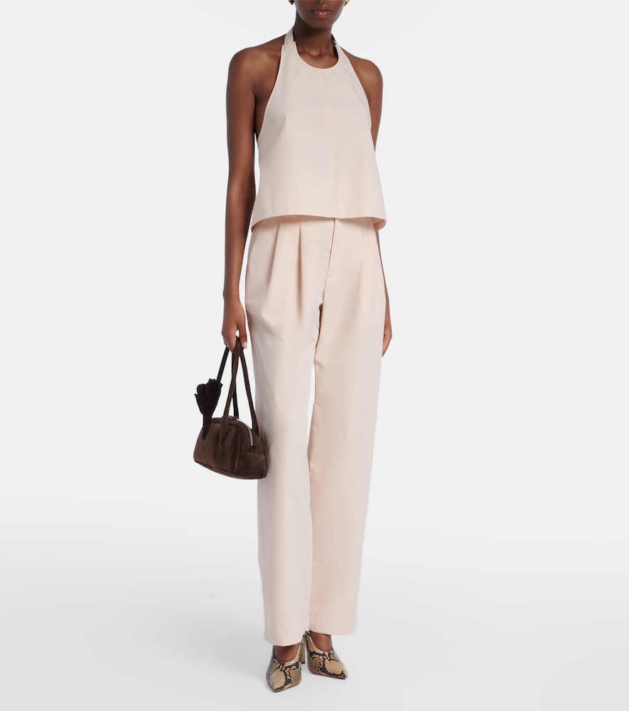 Halterneck Cotton-Blend Top