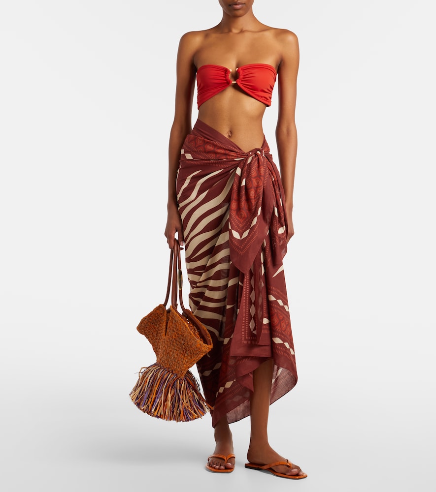 Johanna Ortiz Printed cotton beach coover-up