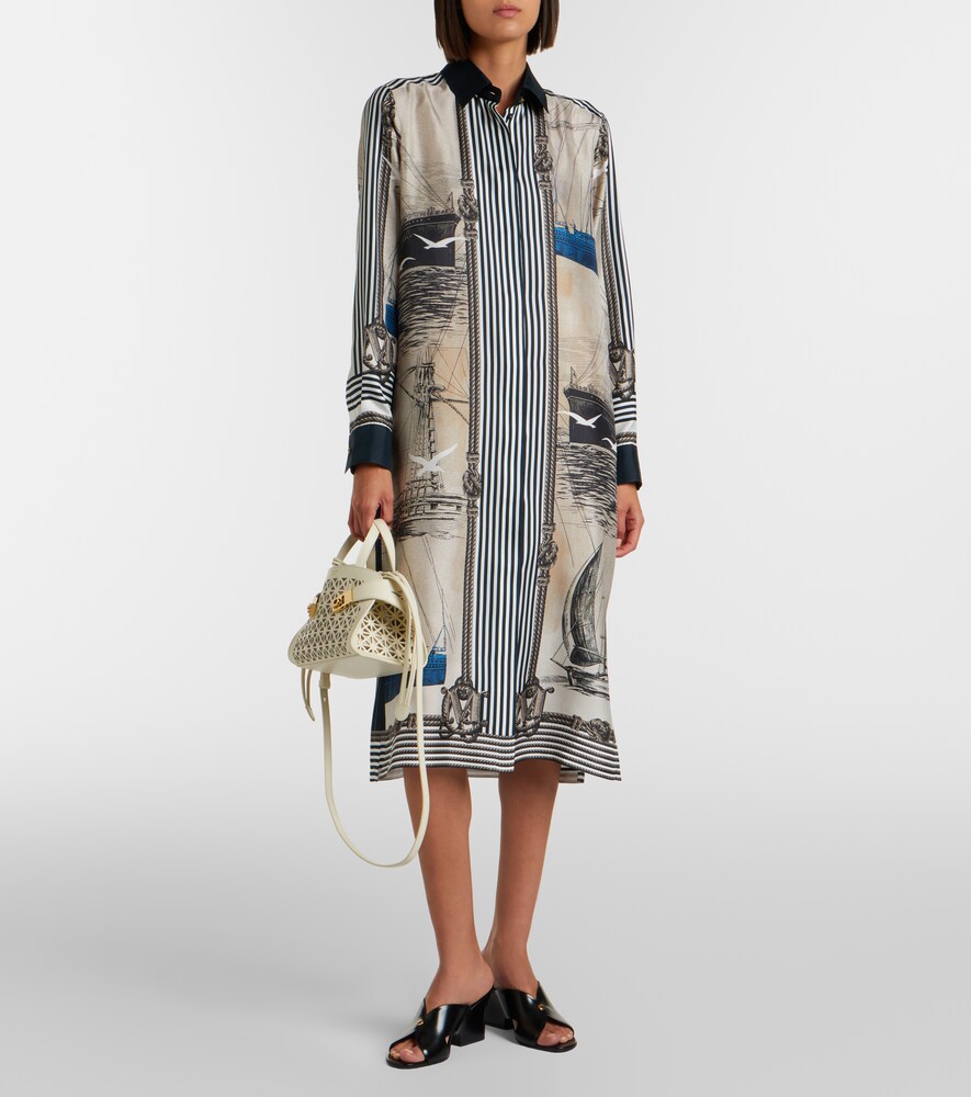 Max Mara Printed silk twill shirt dress