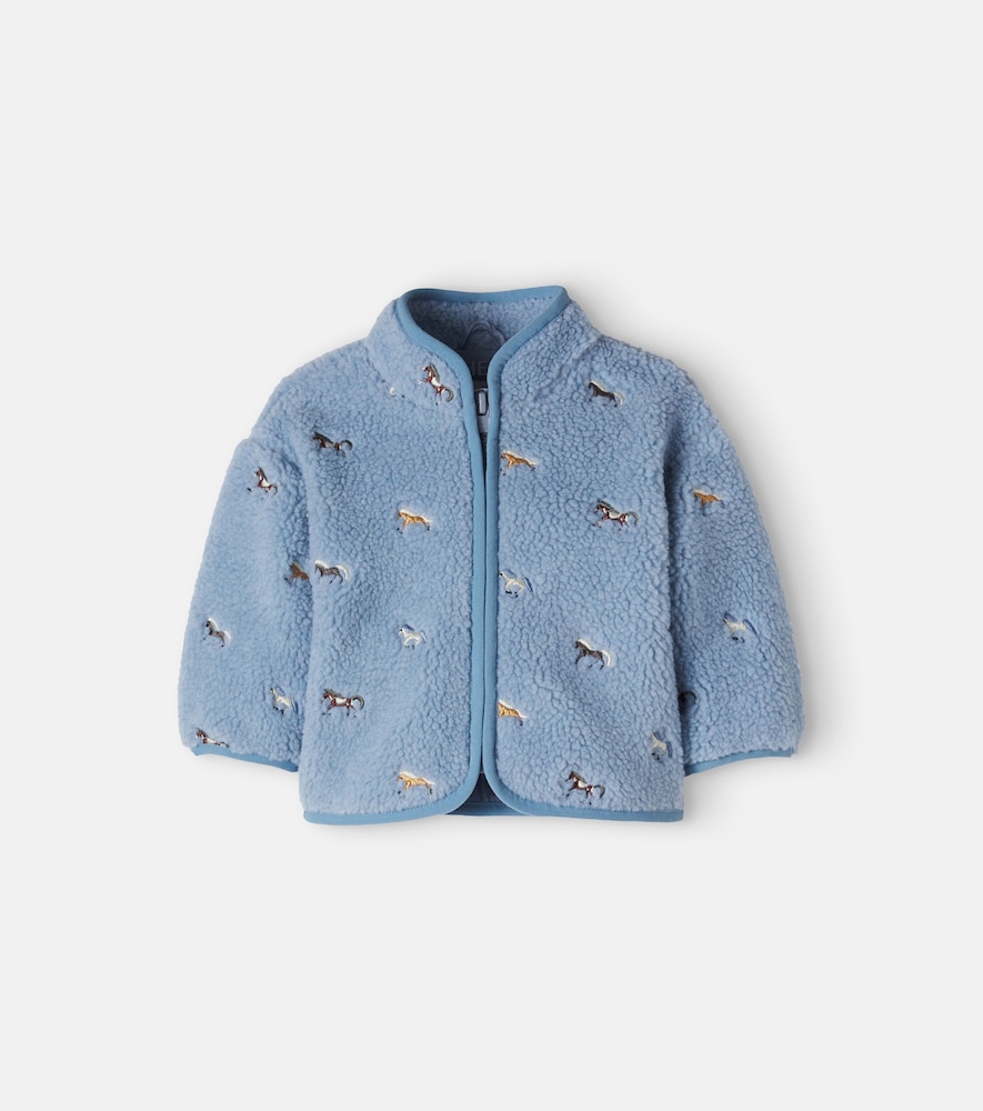 Baby Bestickte Jacke aus Teddyfleece