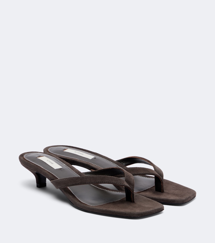 Sandalen aus Veloursleder