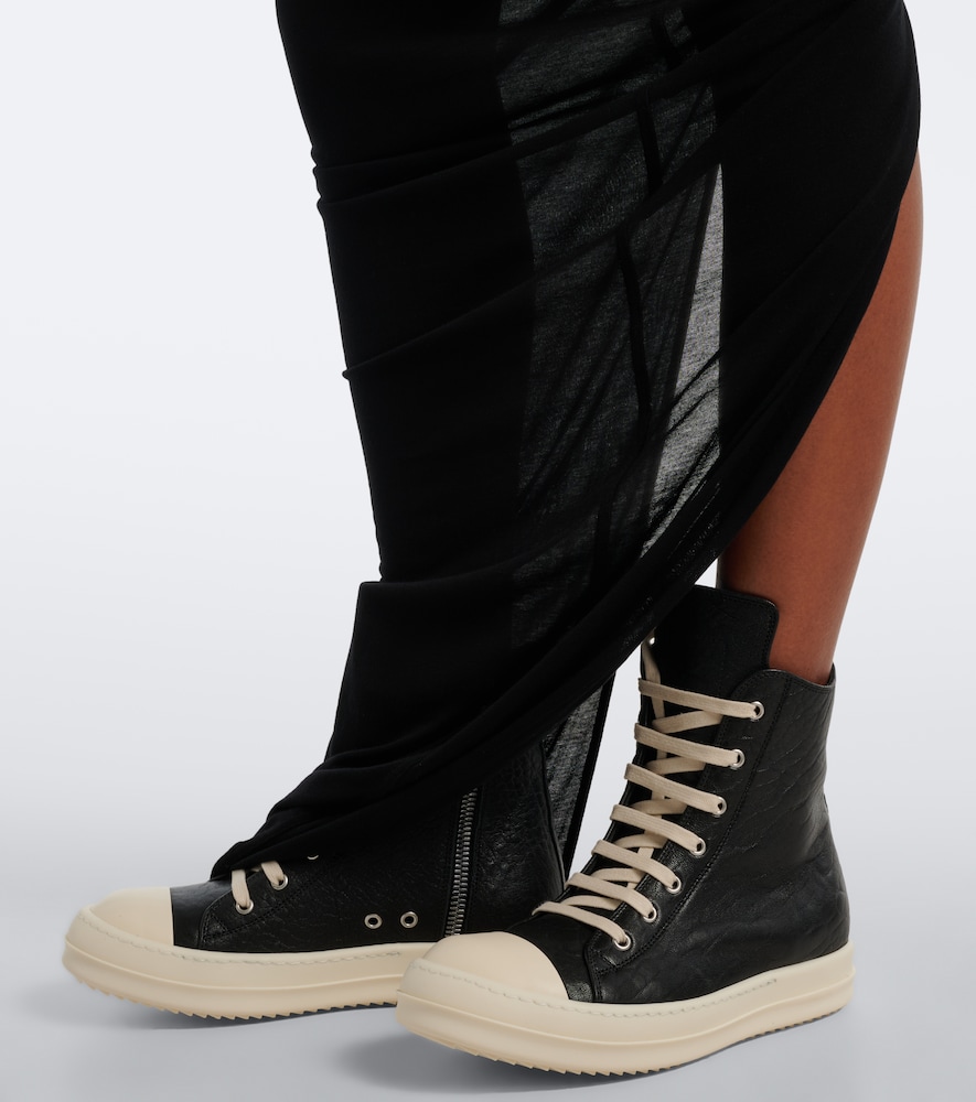 Leather High-Top Sneakers