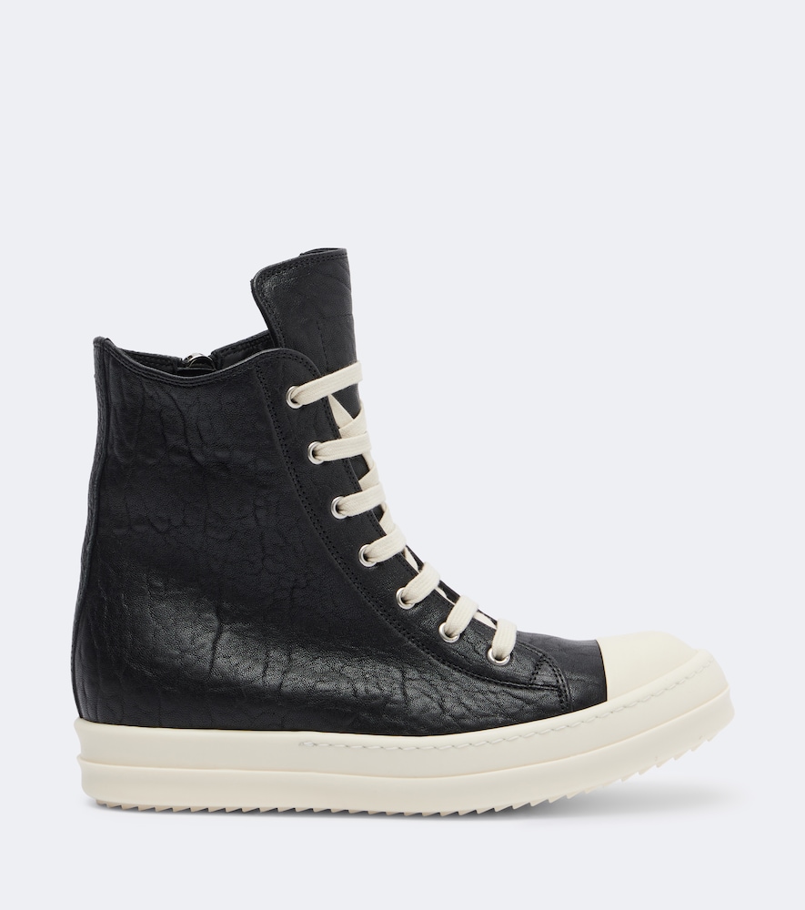 Leather High-Top Sneakers