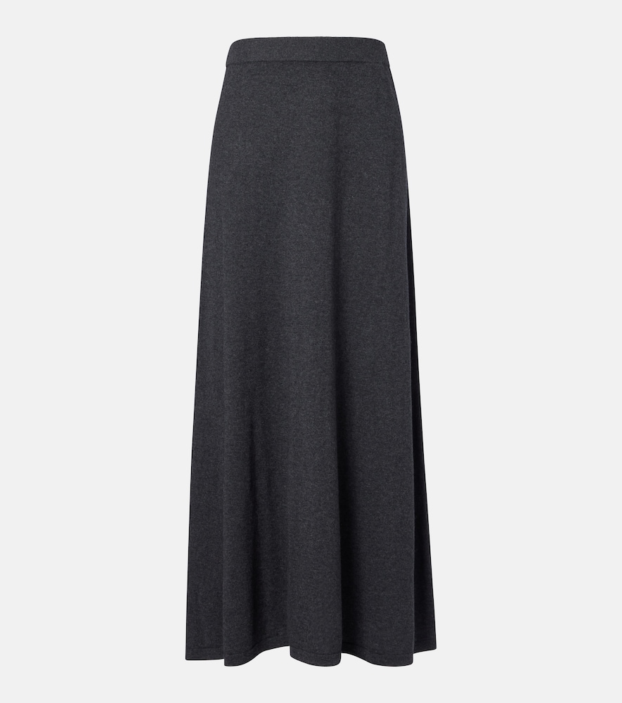Lisa Yang Adrienne cotton and cashmere midi skirt