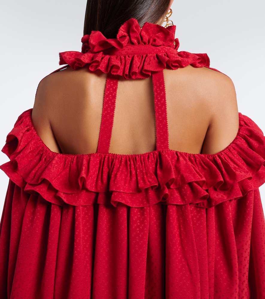 Chloé Cutout Ruffled Top