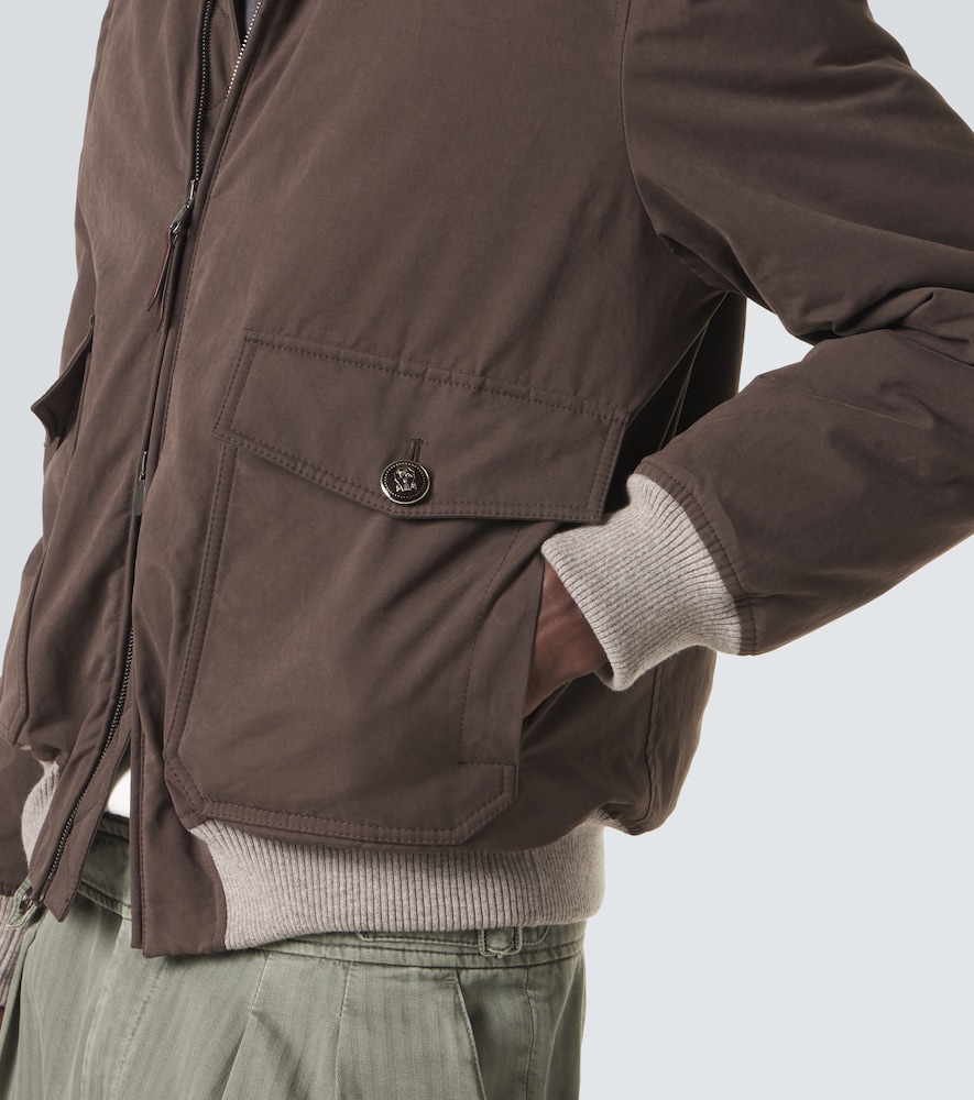  Brunello Cucinelli Brunello Cucinelli Shearling-trimmed Blouson Jacket 