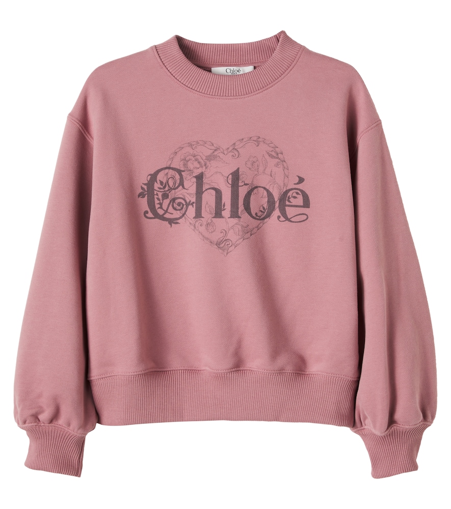 Chloé Kids Sweatshirt aus Baumwoll-Jersey