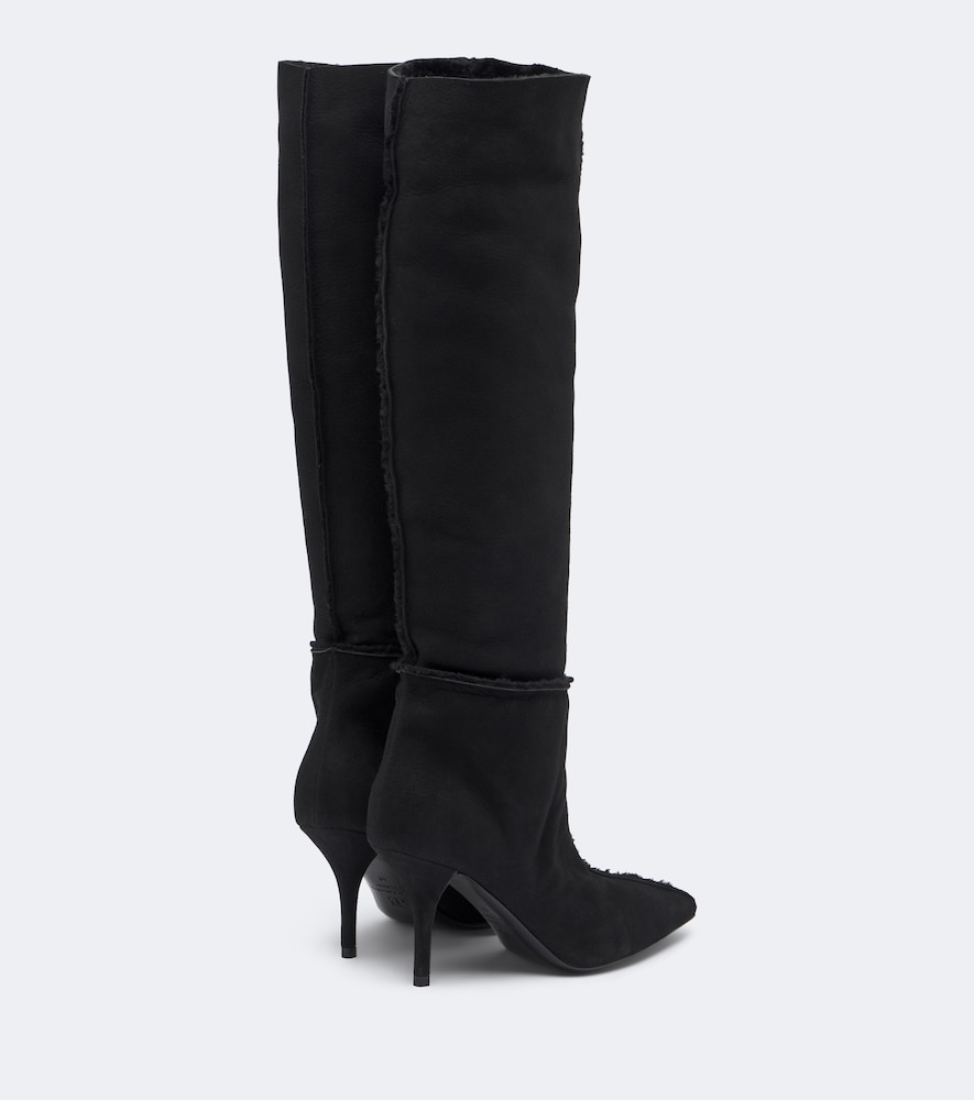 Shearling-Lined Knee-High Boots