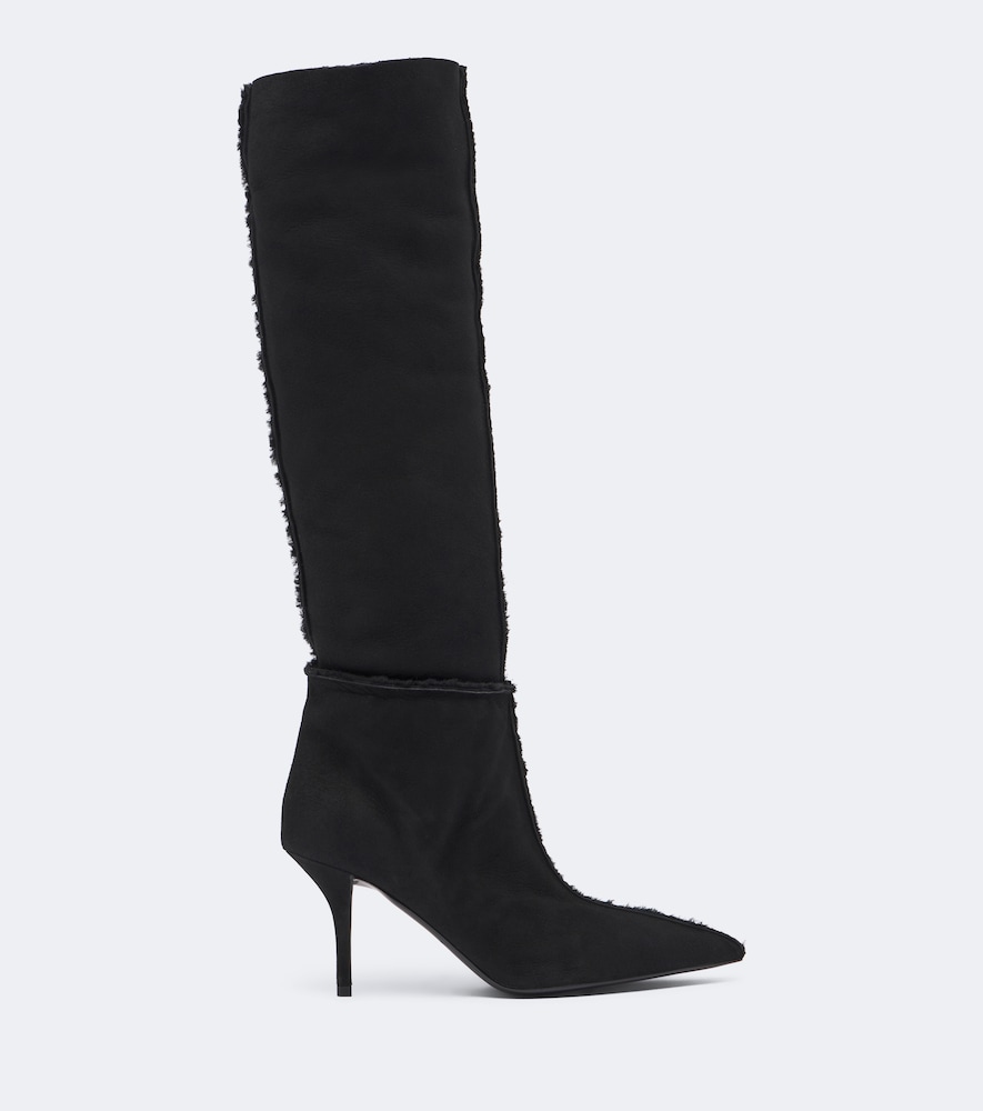 Shearling-Lined Knee-High Boots