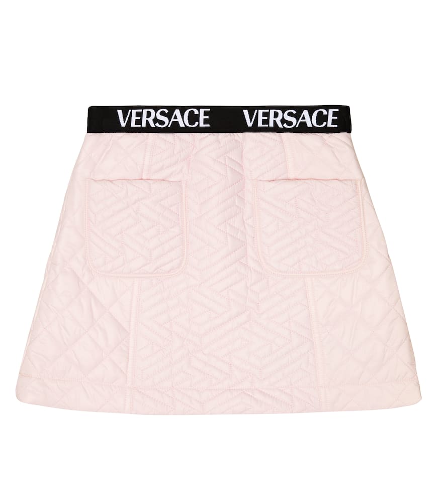 Versace Kids La Greca quilted skirt