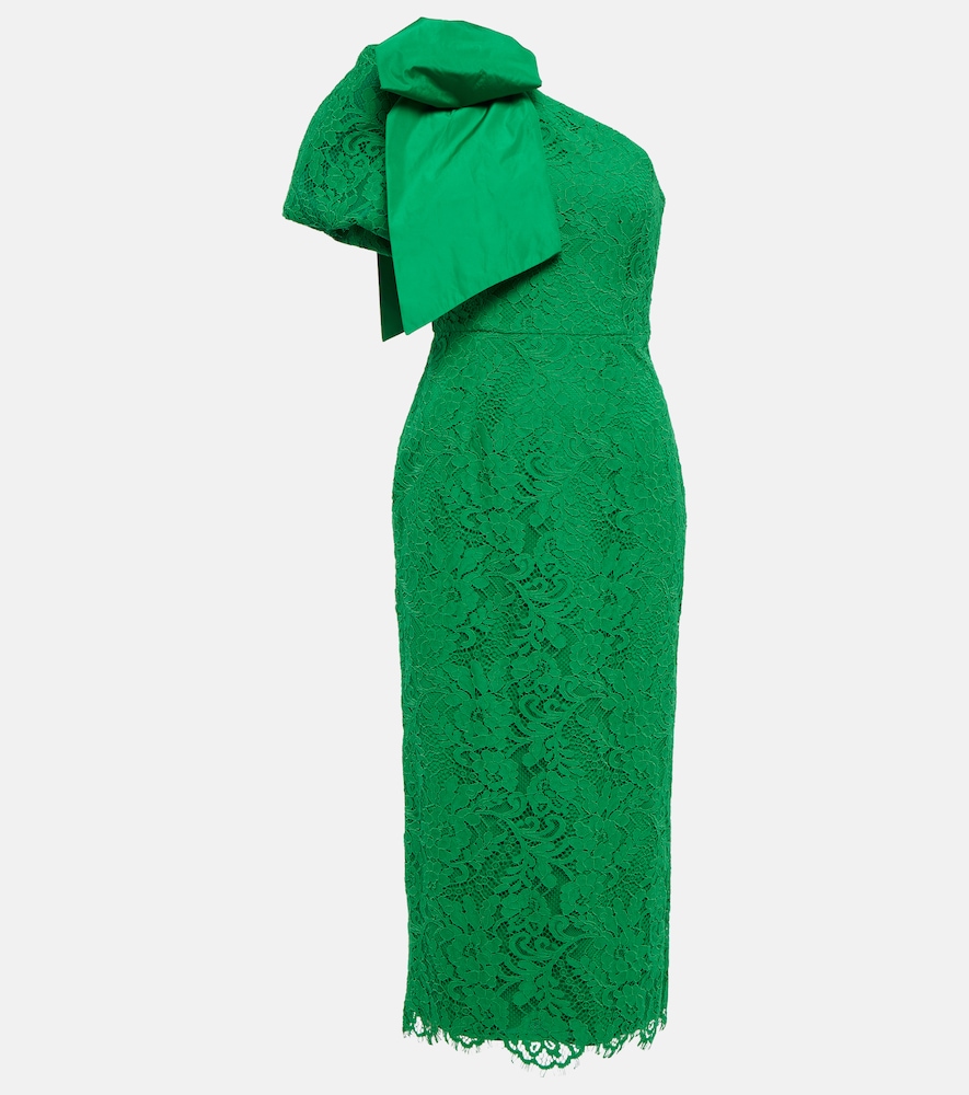 Rebecca Vallance Virgil Floral Lace Midi Dress In Green | ModeSens
