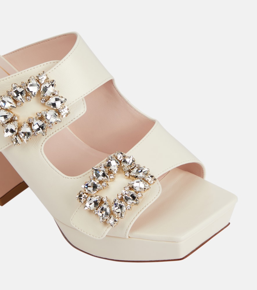  Roger Vivier Roger Vivier Embellished Leather Sandals 
