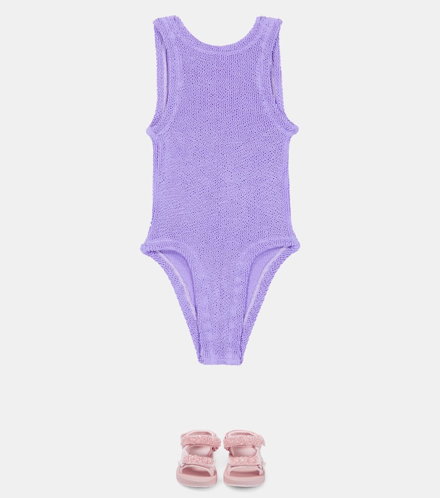 Shop Hunza G Classic Swimsuit In Purple