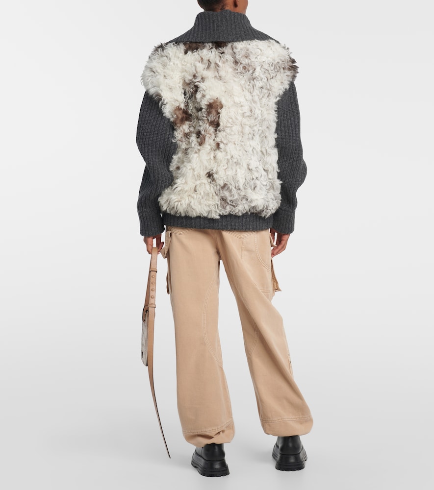  Alanui Alanui Jacke The Big Chill Aus Shearling Und Wolle 