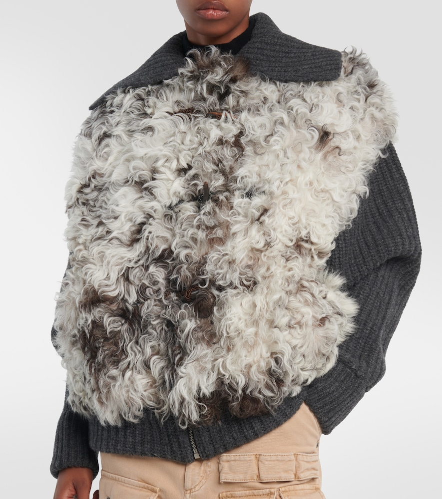  Alanui Alanui Jacke The Big Chill Aus Shearling Und Wolle 