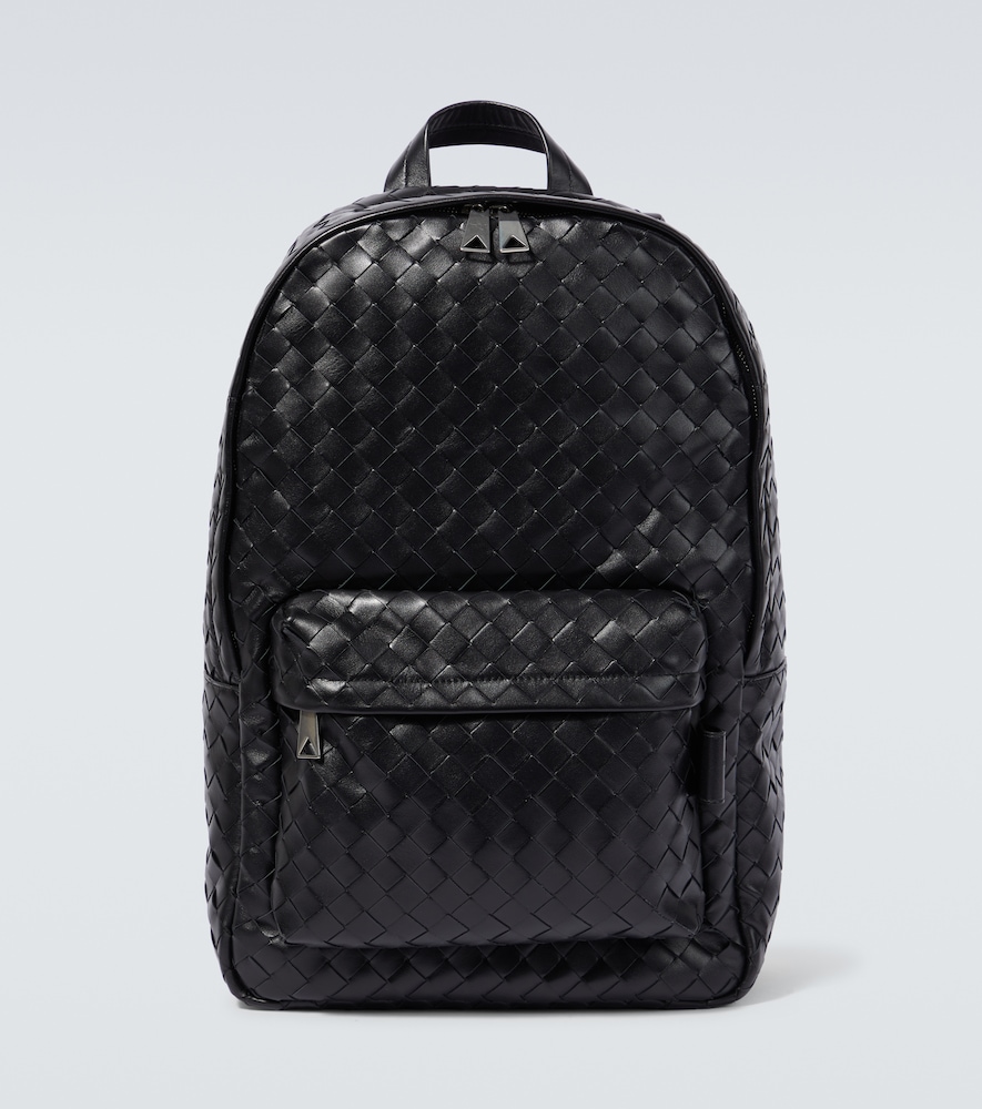 Bottega Veneta Men's Black Intrecciato Leather Backpack - Mytheresa