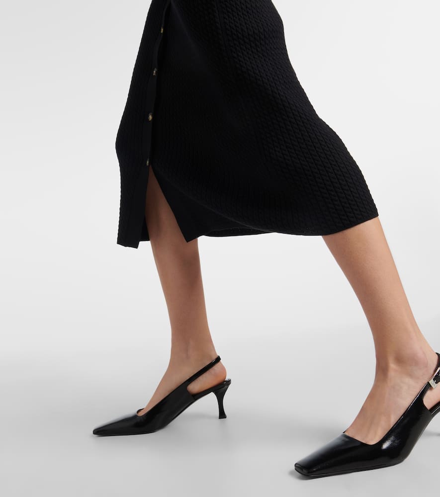 Proenza Schouler White Label Phillips Cotton-blend Midi Dress In Black