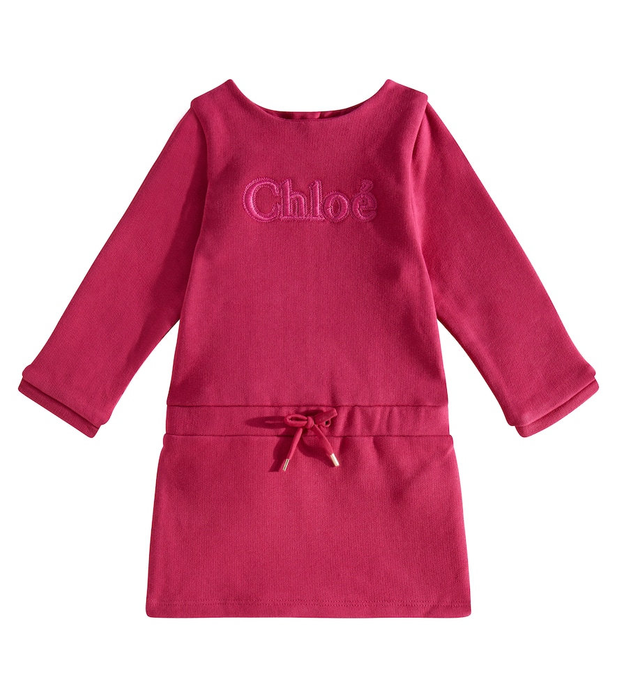 CHLOÉ CHLOÉ KIDS BABY LOGO COTTON JERSEY DRESS